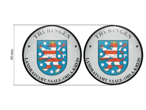 Aufkleber TÜV Landratsamt Saale-Orla-Kreis Nummernschild plakette